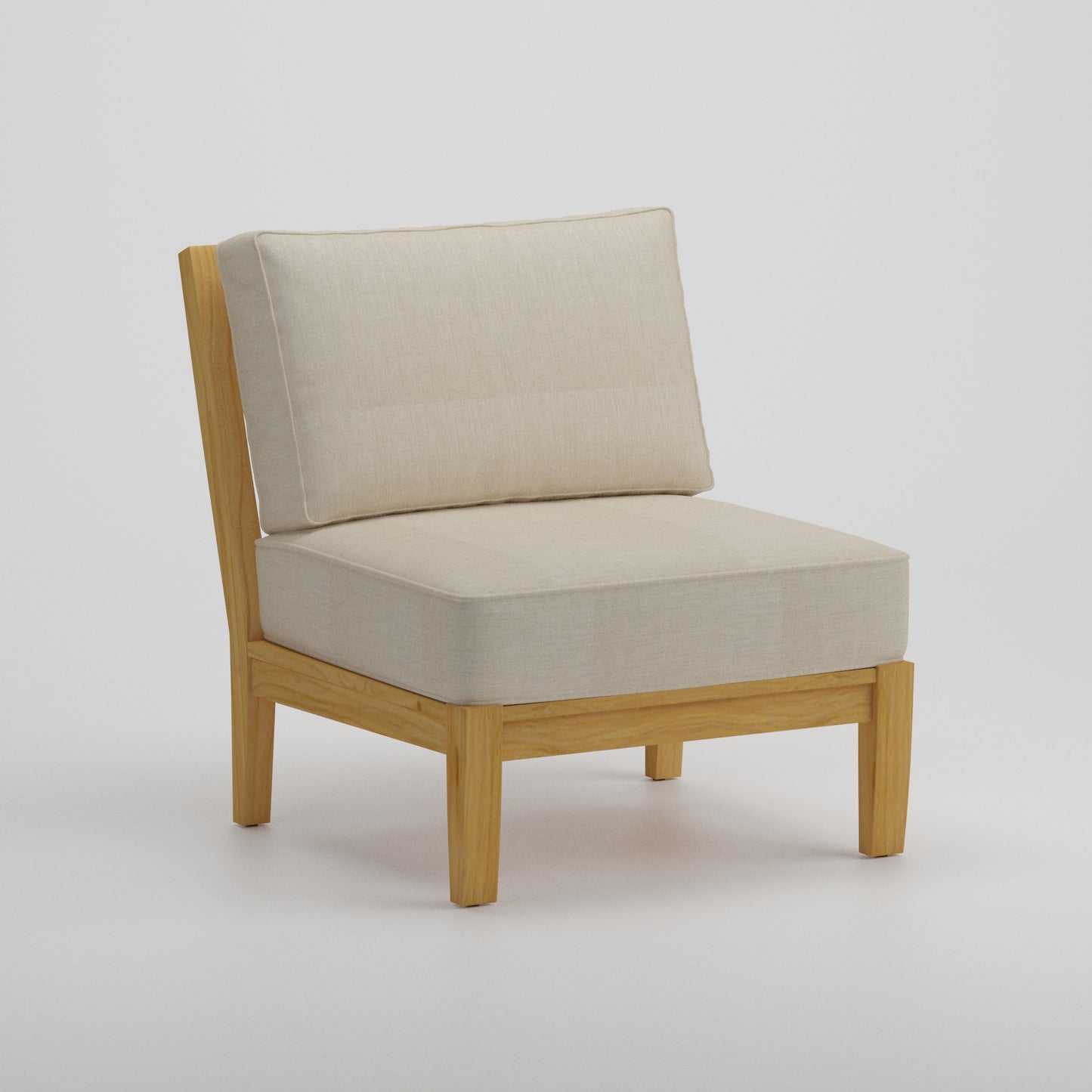 Mila Teak Armless Sectional Chair San Diego | Jr's Patio