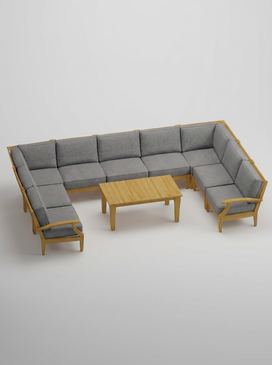 10A Mila U Sectional 10pc - Cast Slate - Jrs Patio San Diego