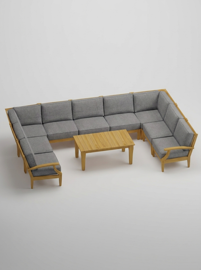 10A Mila U Sectional 10pc - Cast Slate - Jrs Patio San Diego