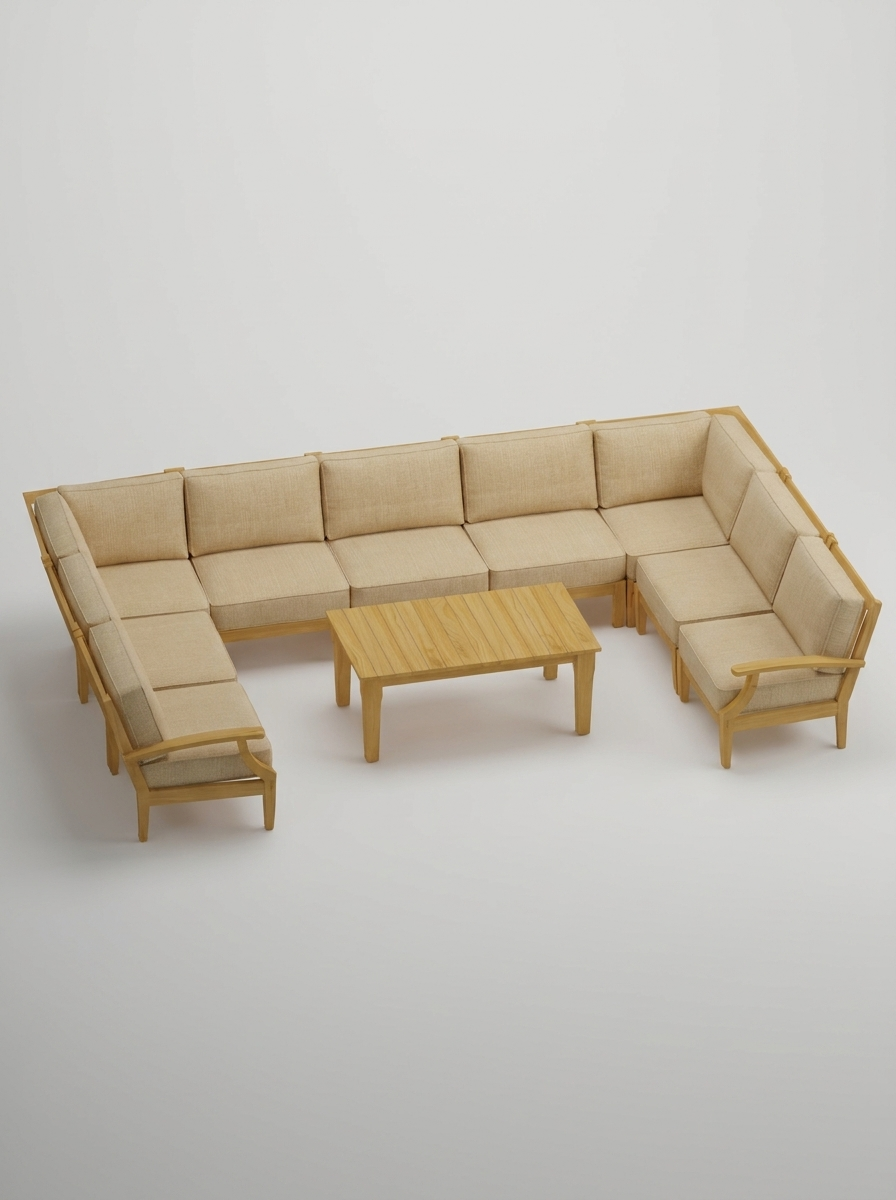 10A Mila U Sectional 10pc - Spectrum Sand - Jrs Patio San Diego