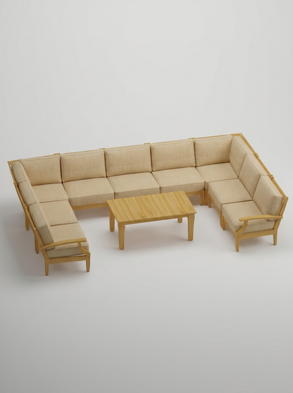 10A Mila U Sectional 10pc - Spectrum Sand - Jrs Patio San Diego