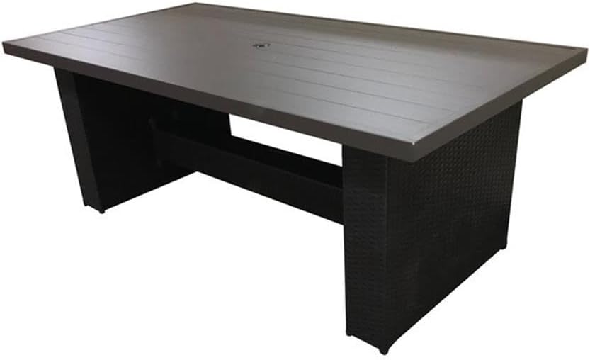 TK Classics Outdoor Wicker Dining Table – 63" Rectangular