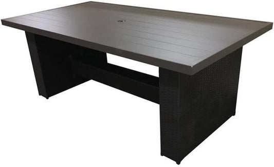 TK Classics Outdoor Wicker Dining Table – 63" Rectangular