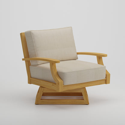 Mila Teak Swivel Club Chair San Diego | Jr's Patio