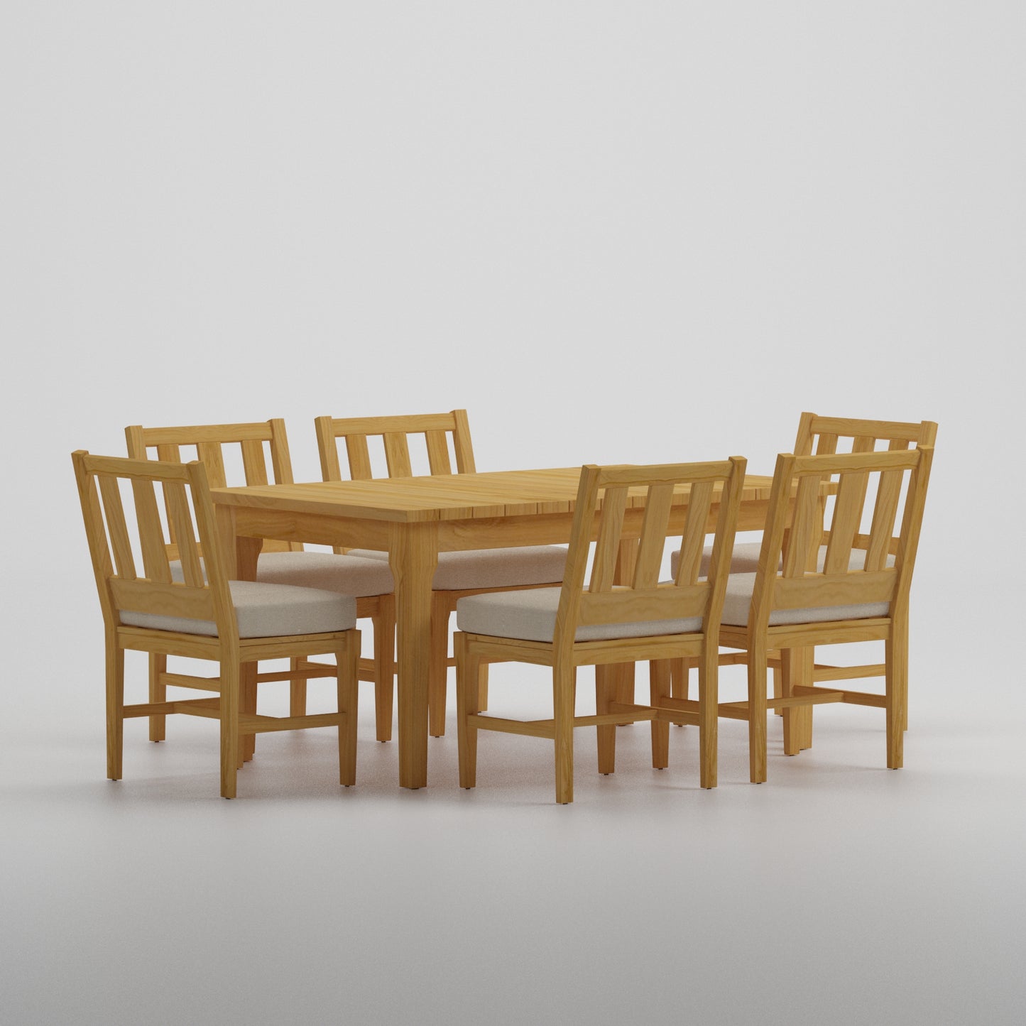Mila Teak Dining Set – 7 Piece San Diego | Jr's Patio