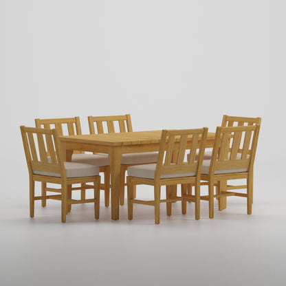 Mila Teak Dining Set – 7 Piece San Diego | Jr's Patio