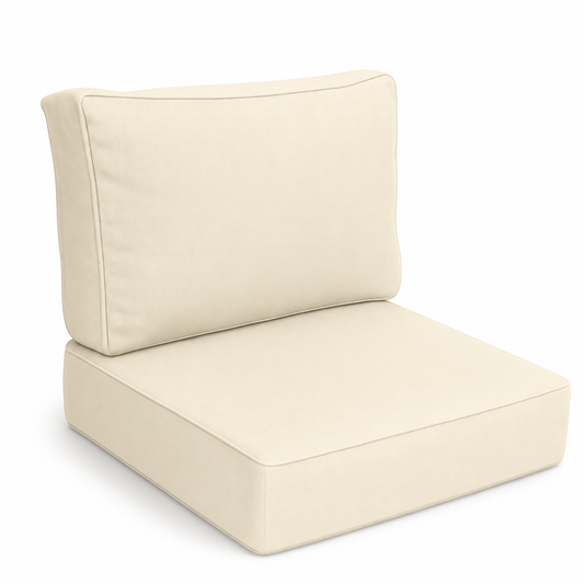 Sunbrella 28x28 Cushion Set – Canvas Canvas (5453)
