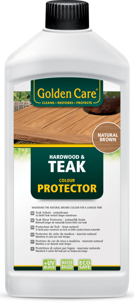 Golden Care Natural Brown Teak & Hardwood Protector - teak and hardwood outdoor furniture care product