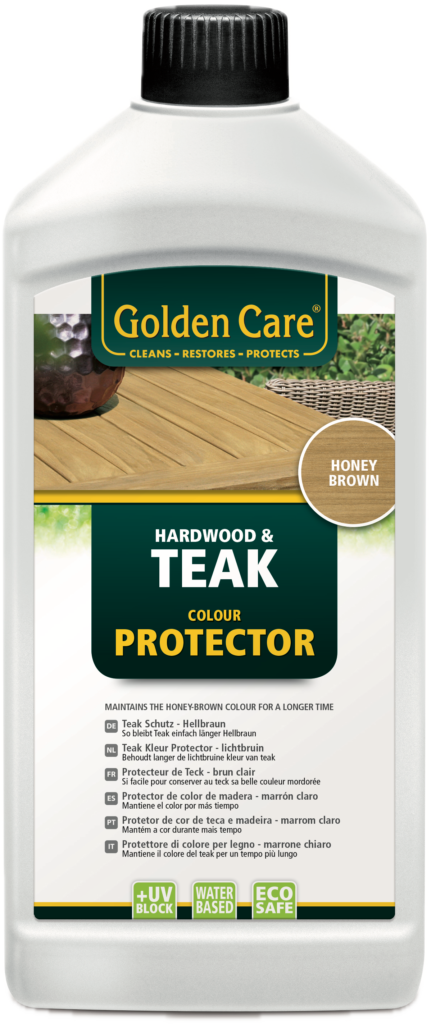 Golden Care Honey Brown Teak & Hardwood Protector - teak and hardwood outdoor furniture care product