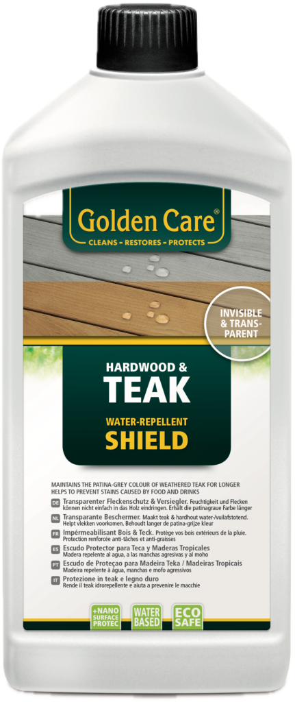 Golden Care Teak & Hardwood Shield - teak and hardwood outdoor furniture care product