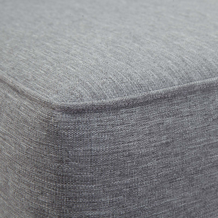 Marina Armless Outdoor Patio Teak Sofa - Natural Gray