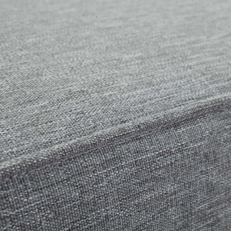 Marina Outdoor Patio Teak Ottoman - Natural Gray