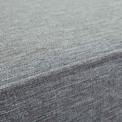 Marina Outdoor Patio Teak Ottoman - Natural Gray