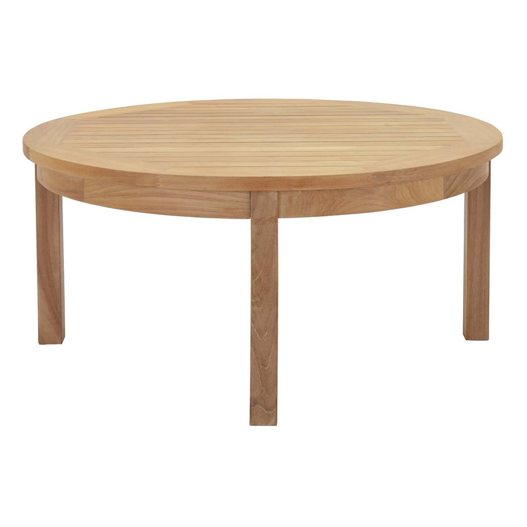 Marina Outdoor Patio Teak Round Coffee Table - Default Title