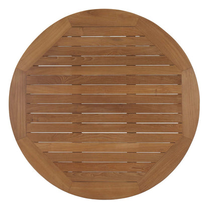 Marina Outdoor Patio Teak Round Coffee Table - Default Title