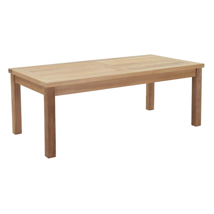 Marina Outdoor Patio Teak Rectangle Coffee Table - Default Title