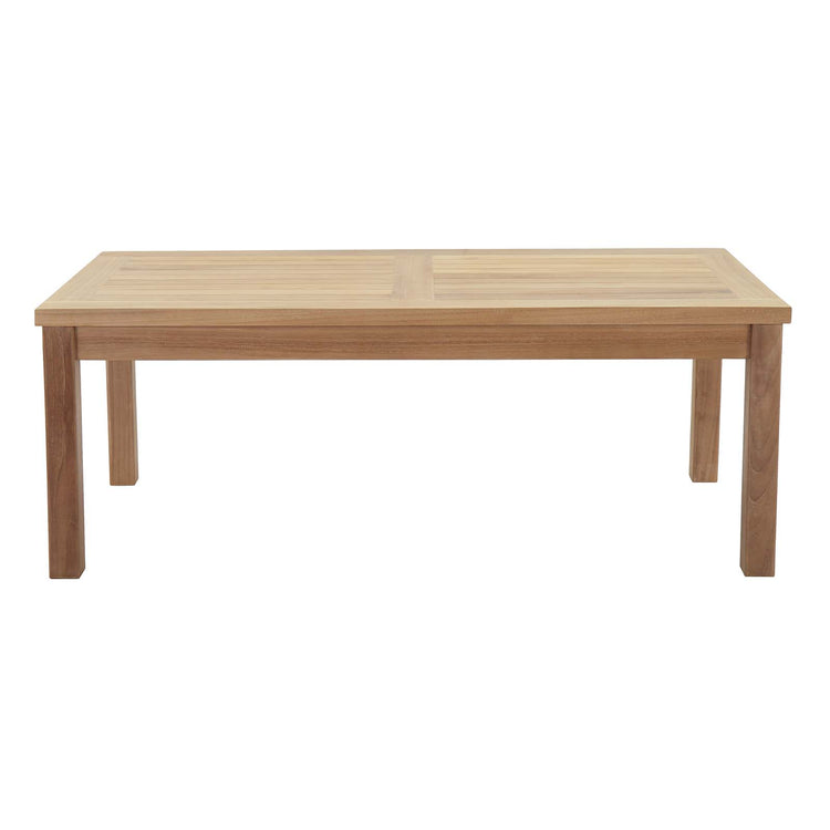 Marina Outdoor Patio Teak Rectangle Coffee Table - Default Title