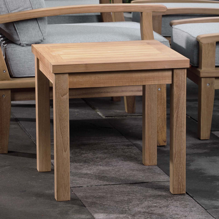 Marina Outdoor Patio Teak Side Table - Default Title
