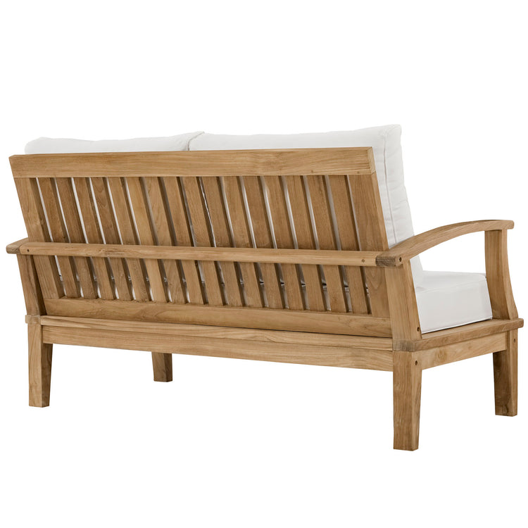 Marina 3 Piece Outdoor Patio Teak Set - Natural White