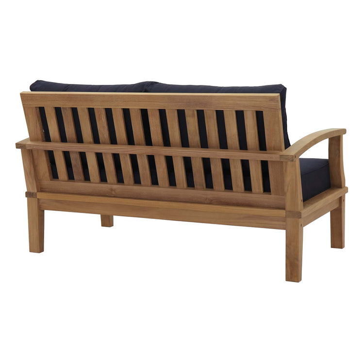 Marina 8 Piece Outdoor Patio Teak Set - Natural Navy