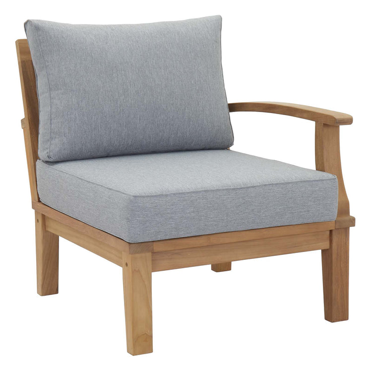 Marina 8 Piece Outdoor Patio Teak Set - Natural Gray