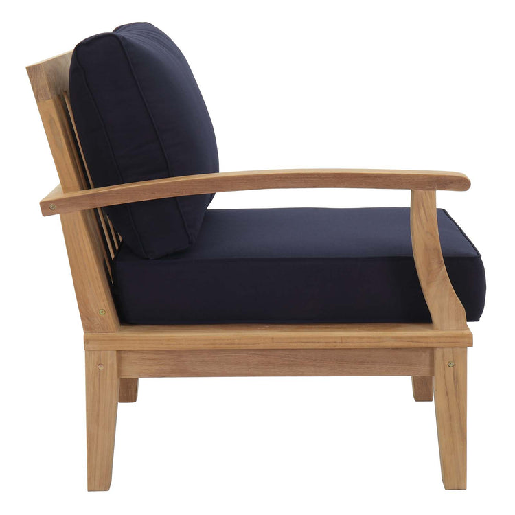Marina 8 Piece Outdoor Patio Teak Set - Natural Navy