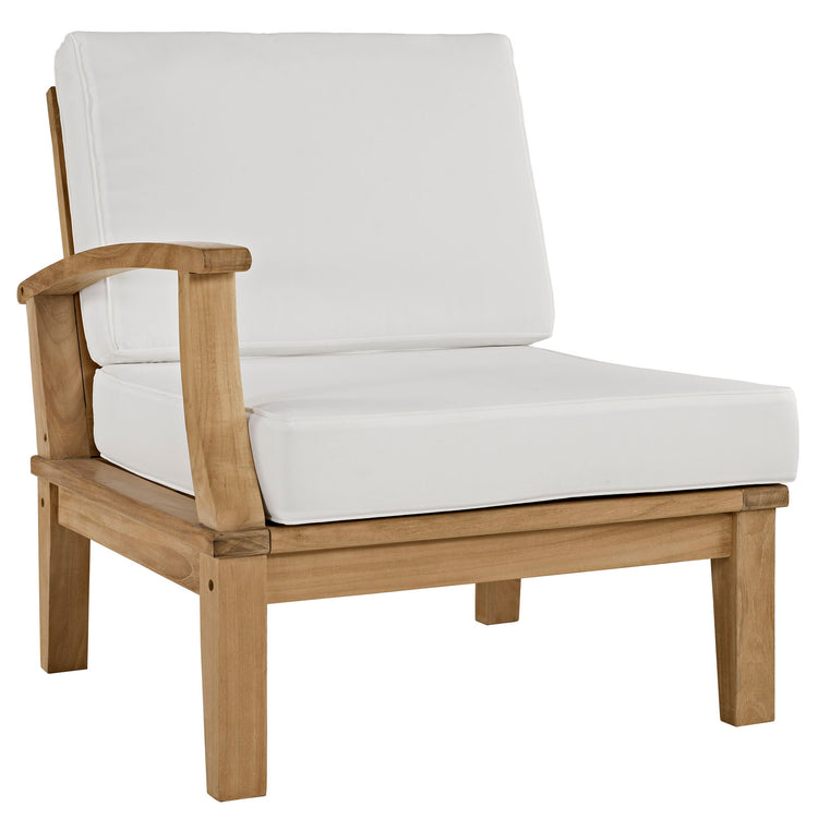 Marina 8 Piece Outdoor Patio Teak Set - Natural White