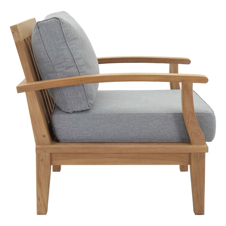 Marina 10 Piece Outdoor Patio Teak Set - Natural Gray