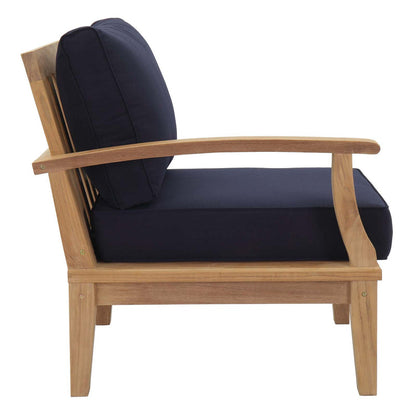Marina 10 Piece Outdoor Patio Teak Set - Natural Navy