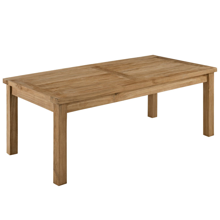 Marina 10 Piece Outdoor Patio Teak Set - Natural White