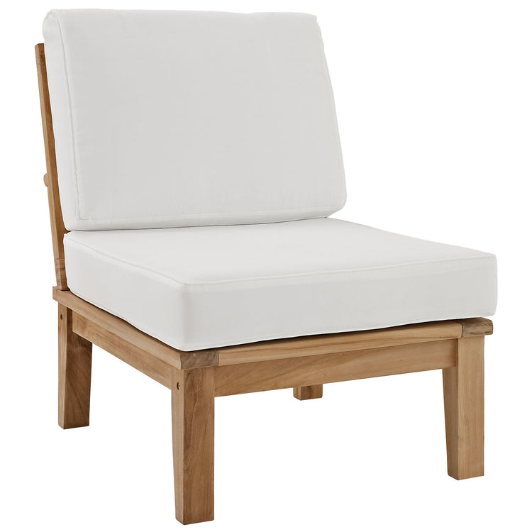 Marina 7 Piece Outdoor Patio Teak Set - Natural White