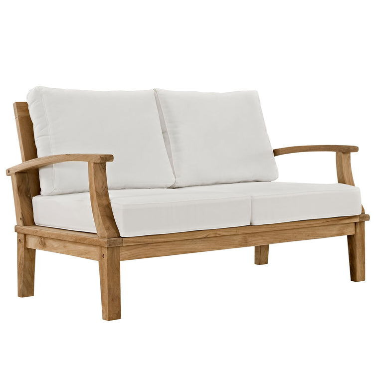 Marina 7 Piece Outdoor Patio Teak Set - Natural White