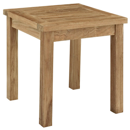 Marina 7 Piece Outdoor Patio Teak Set - Natural White
