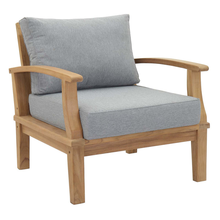 Marina 9 Piece Outdoor Patio Teak Set - Natural Gray