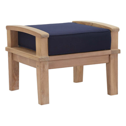 Marina 9 Piece Outdoor Patio Teak Set - Natural Navy