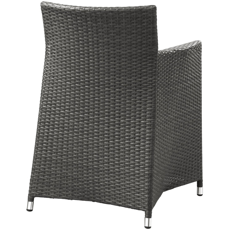 Junction Dining Outdoor Patio Armchair - Brown White