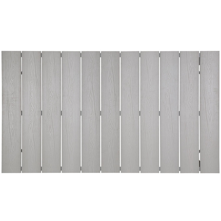Maine 63" Outdoor Patio Dining Table - White Light Gray