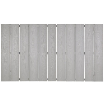 Maine 63" Outdoor Patio Dining Table - White Light Gray