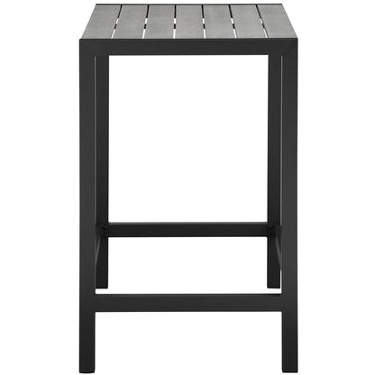 Maine Outdoor Patio Bar Table - Brown Gray