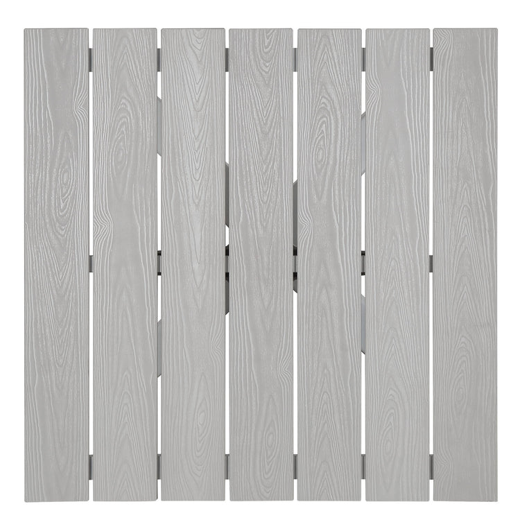 Maine 28" Outdoor Patio Dining Table - White Light Gray