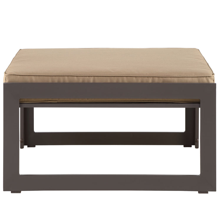 Fortuna Outdoor Patio Ottoman - Brown Mocha