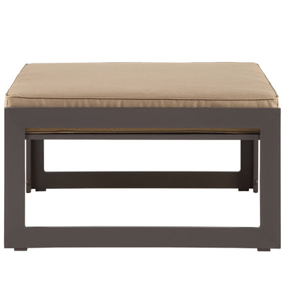 Fortuna Outdoor Patio Ottoman - Brown Mocha