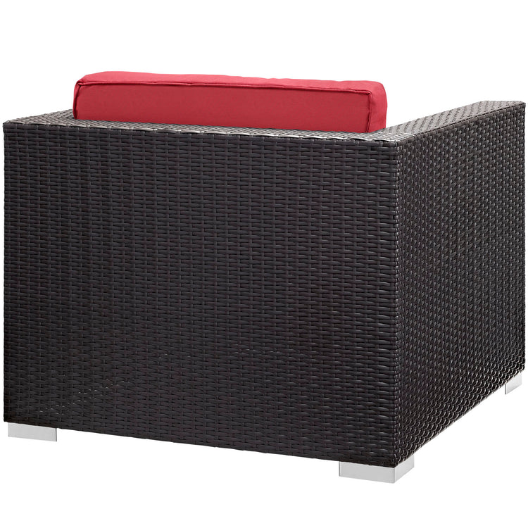 Gather Outdoor Patio Armchair - Espresso Red