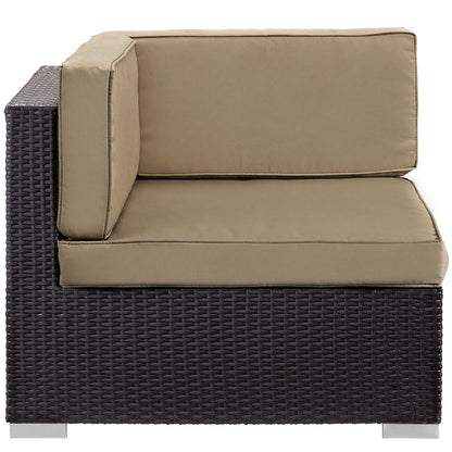Gather Outdoor Patio Corner Sectional Set of 2 - Espresso Mocha