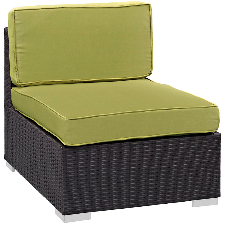 Gather Outdoor Patio Armless Chair Set of 2 - Espresso Peridot