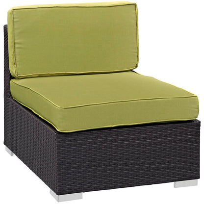 Gather Outdoor Patio Armless Chair Set of 2 - Espresso Peridot