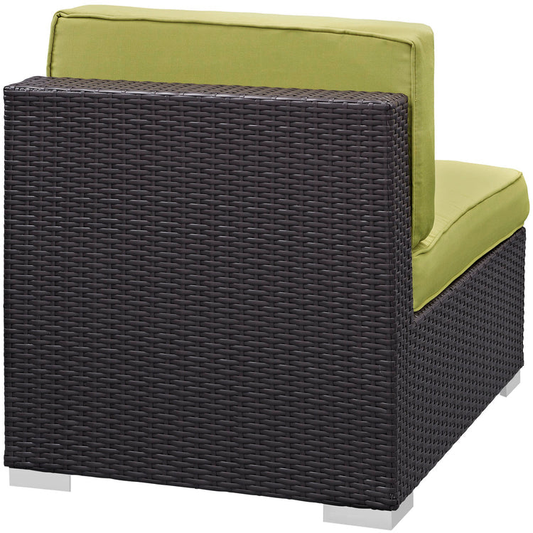 Gather Outdoor Patio Armless Chair Set of 2 - Espresso Peridot