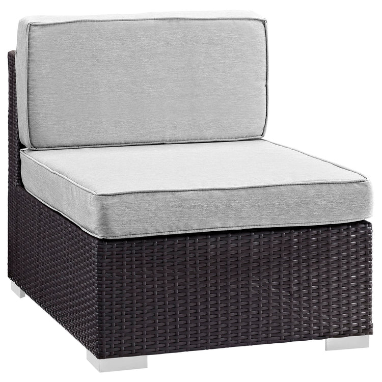 Gather Armless Outdoor Patio Sectional - Espresso Gray