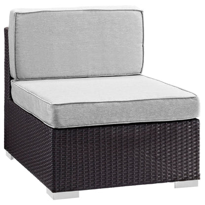 Gather Armless Outdoor Patio Sectional - Espresso Gray