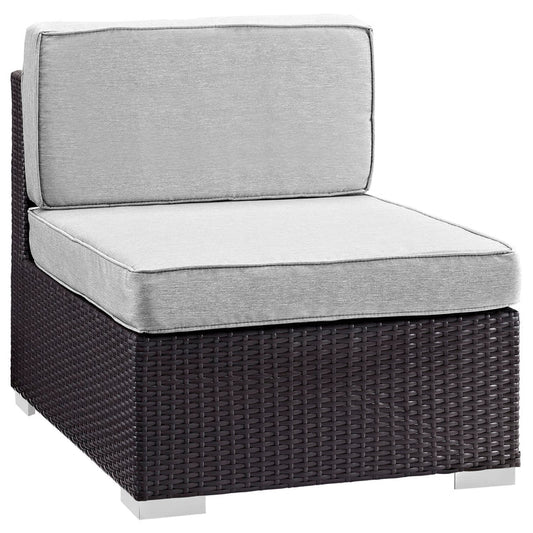 Gather Armless Outdoor Patio Sectional - Espresso Gray